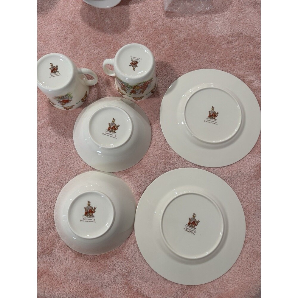 Royal Doulton Bunnykins Porcelain Dinner Set Plate Bowl Cup Rabbit Art Pottery